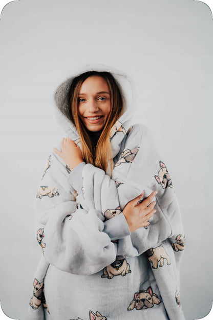 Comfy Moment Kocobluza #Bulldog – storalapis purusis šerpa oversize