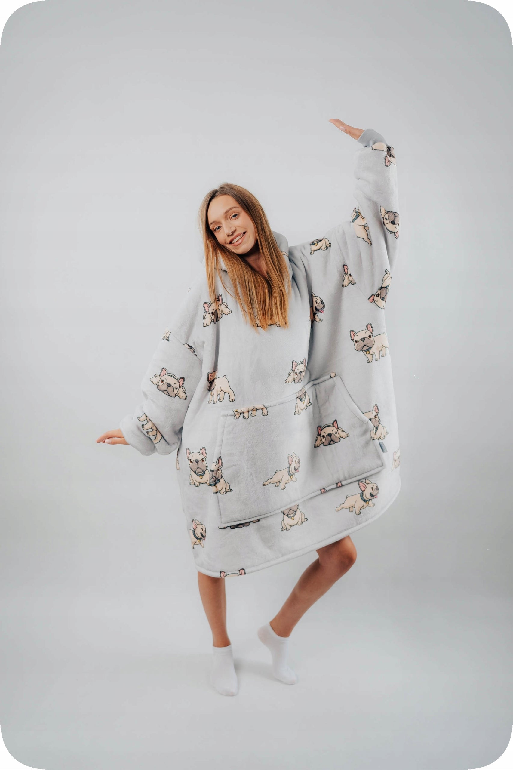 Comfy Moment Kocobluza #Bulldog – storalapis purusis šerpa oversize