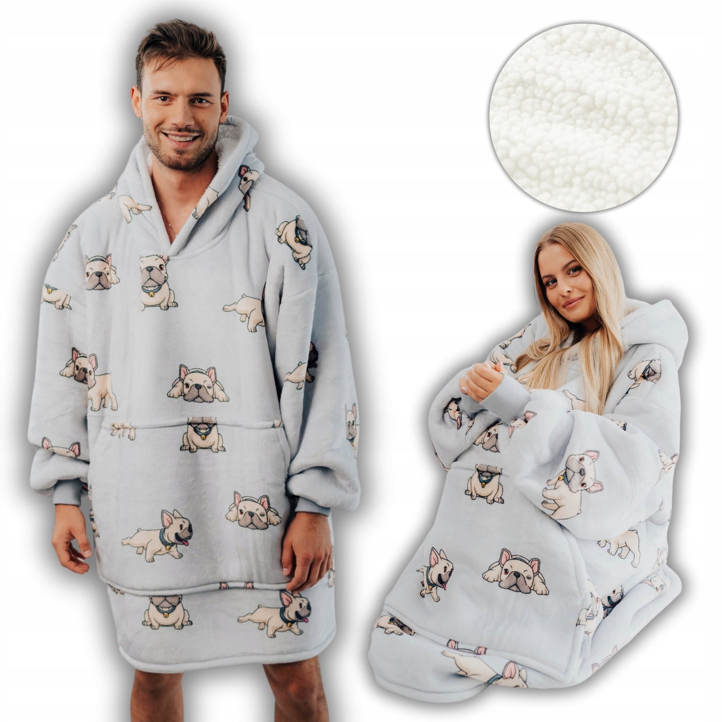 Comfy Moment Kocobluza #Bulldog – storalapis purusis šerpa oversize