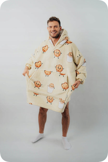 Comfy Moment Meškiukas su gobtuvu "Saumedis" #Cookie – storo pūkinio Sherpa audinio oversize modelis