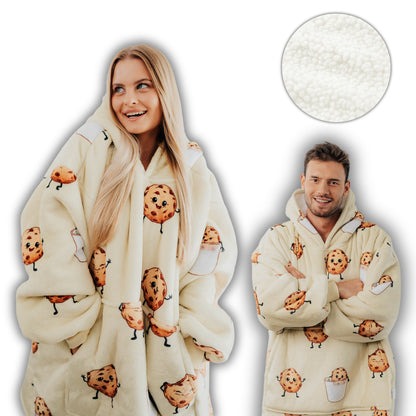 Comfy Moment Meškiukas su gobtuvu "Saumedis" #Cookie – storo pūkinio Sherpa audinio oversize modelis