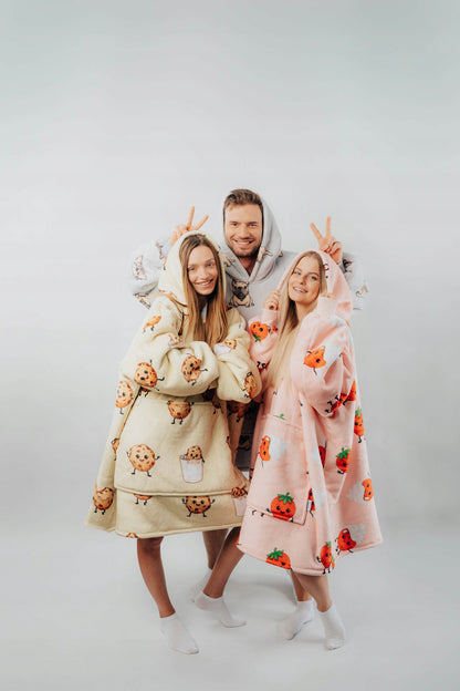 Comfy Moment Kocobluza Rožinė #Pink– storus pūkuotas šerpos oversize