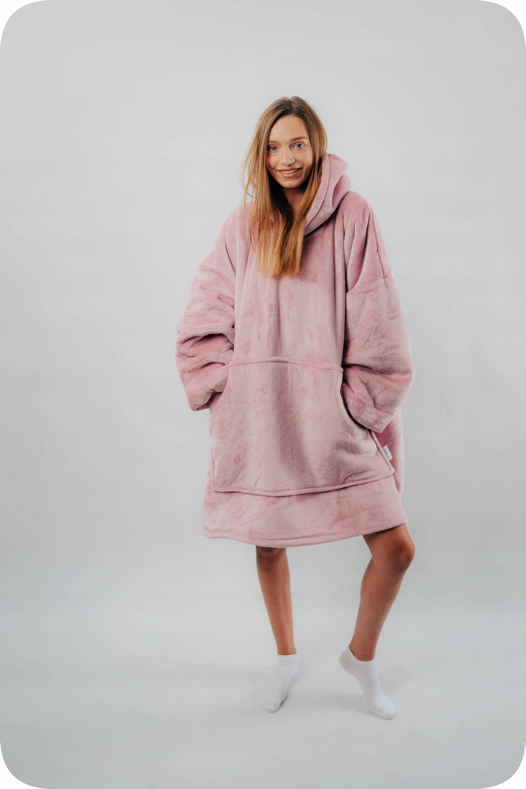 Comfy Moment Kocobluza Rožinė #Pink– storus pūkuotas šerpos oversize