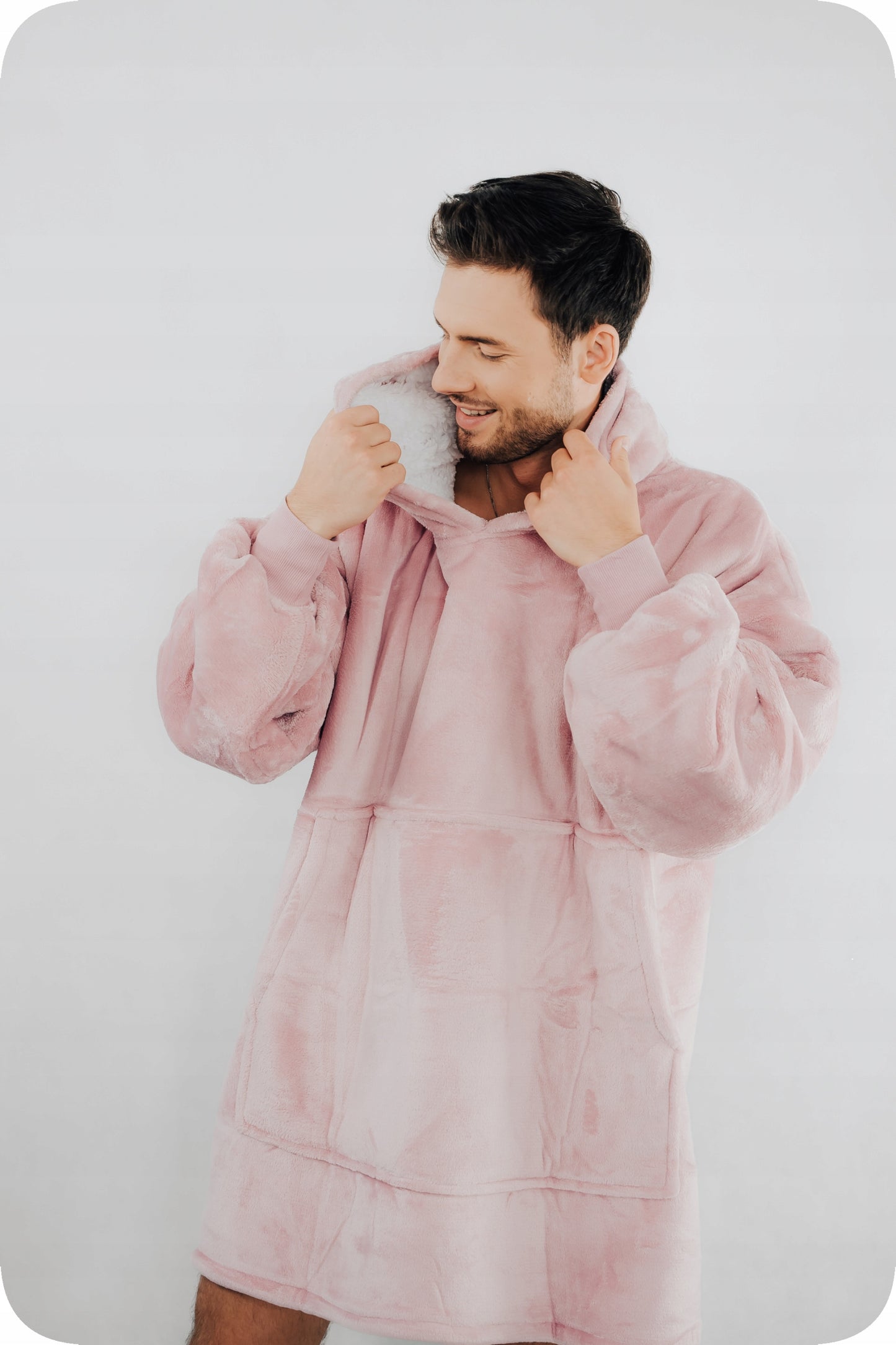 Comfy Moment Kocobluza Rožinė #Pink– storus pūkuotas šerpos oversize