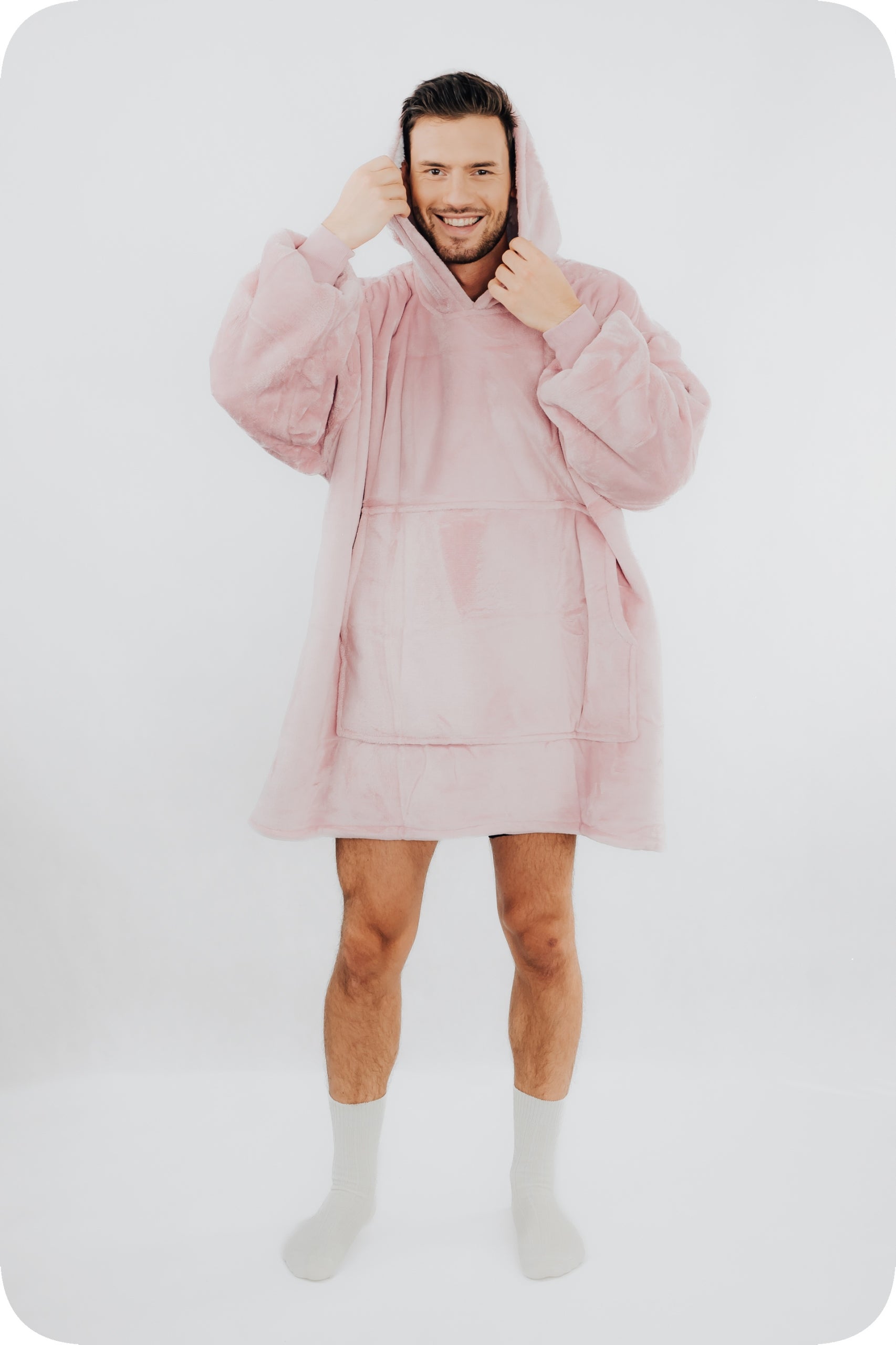 Comfy Moment Kocobluza Rožinė #Pink– storus pūkuotas šerpos oversize