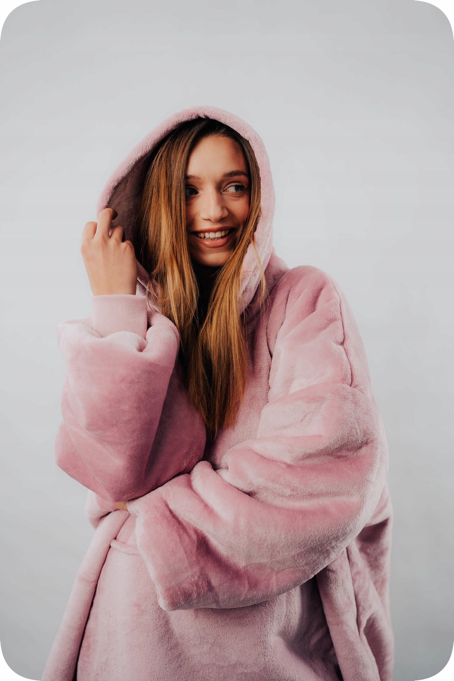 Comfy Moment Kocobluza Rožinė #Pink– storus pūkuotas šerpos oversize
