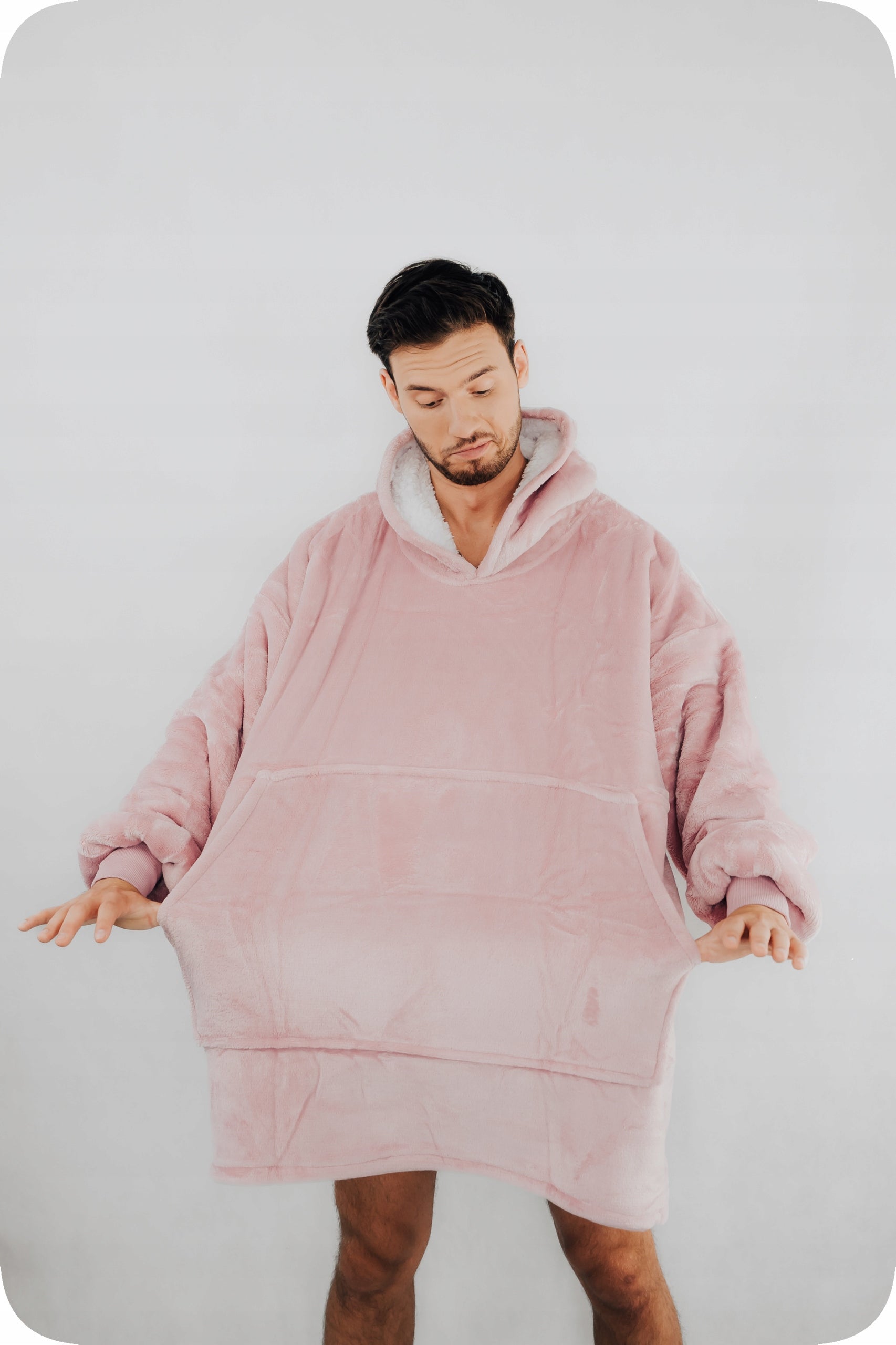 Comfy Moment Kocobluza Rožinė #Pink– storus pūkuotas šerpos oversize
