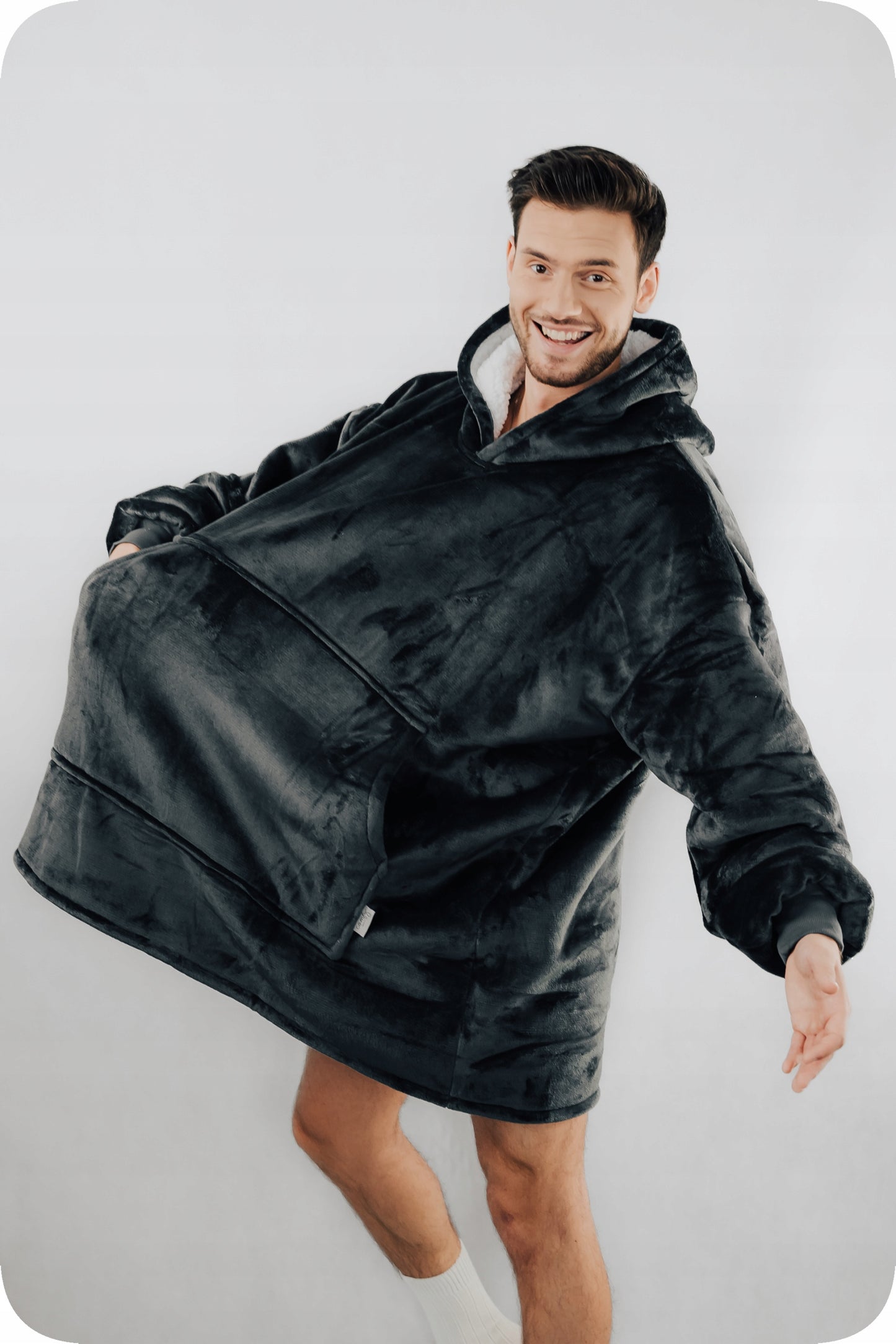 Comfy Moment Šilta Sherpa Oversize #Dark