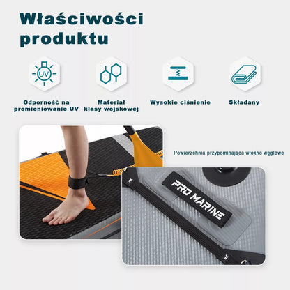 Irklė lentos SUP 305cm STAND UP PADDLE PRO MARINE rinkinys su sėdyne ir priedais