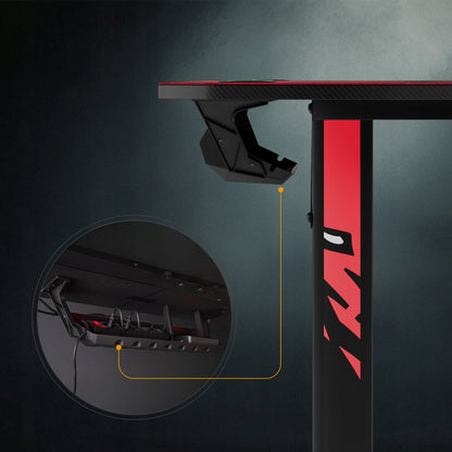 DIABLO Žaidimų stalas 140cm + Laikikliai ir kilimėlis