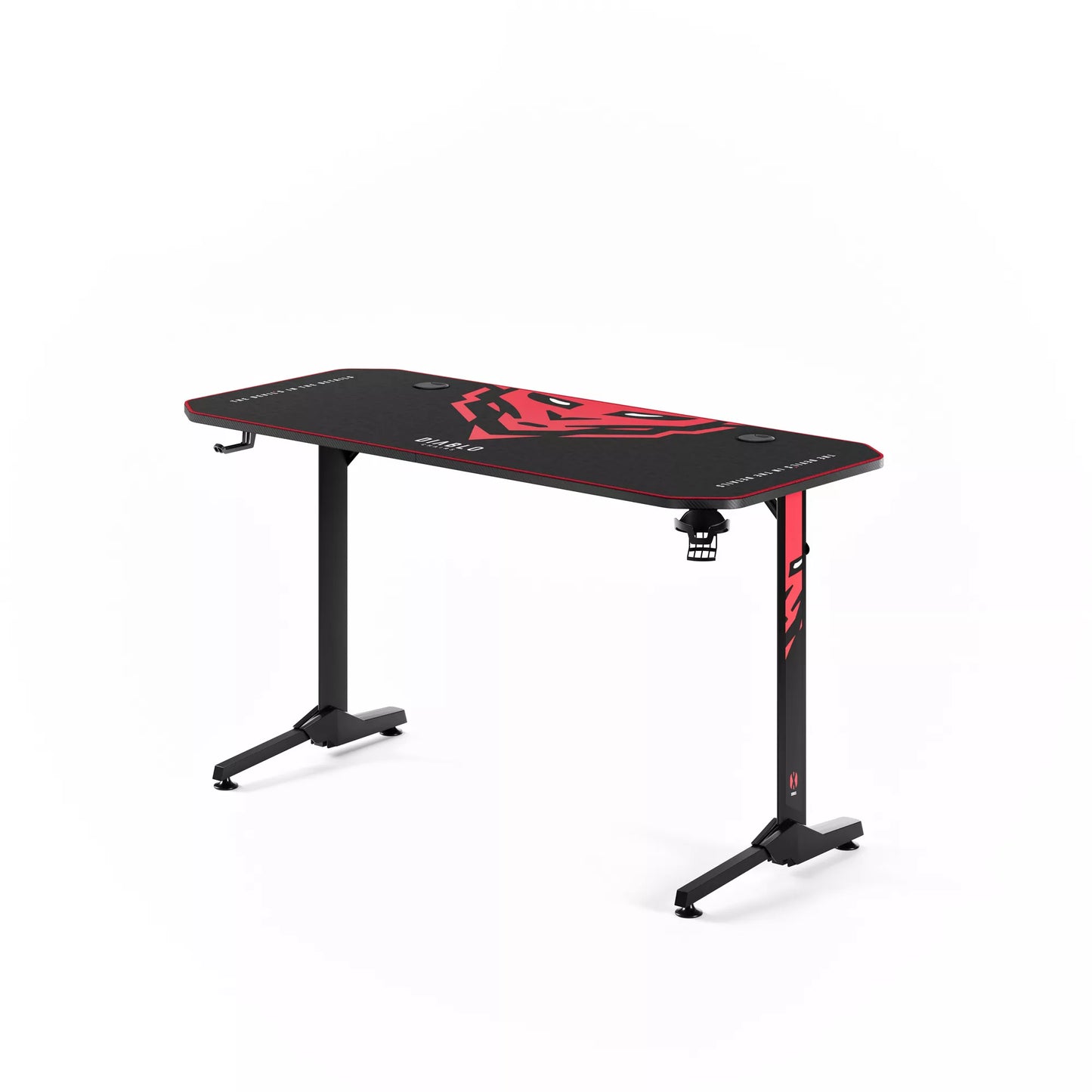 DIABLO Žaidimų stalas 140cm + Laikikliai ir kilimėlis, X-MATE 1400 Juodas
