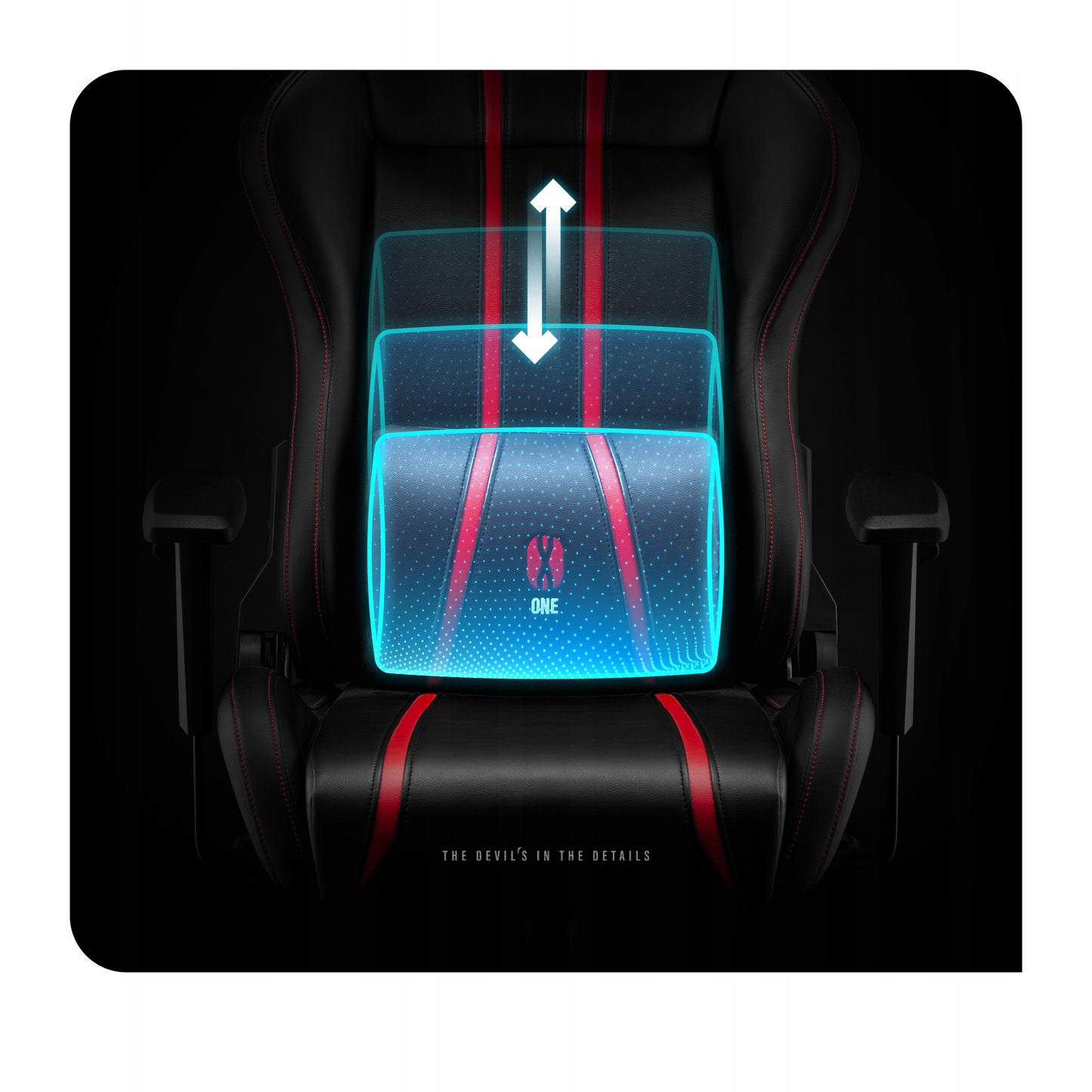 DIABLO Žaidimų kėdė sukamoji X-ONE 2.0 Standartinio dydžio: Juoda-raudona