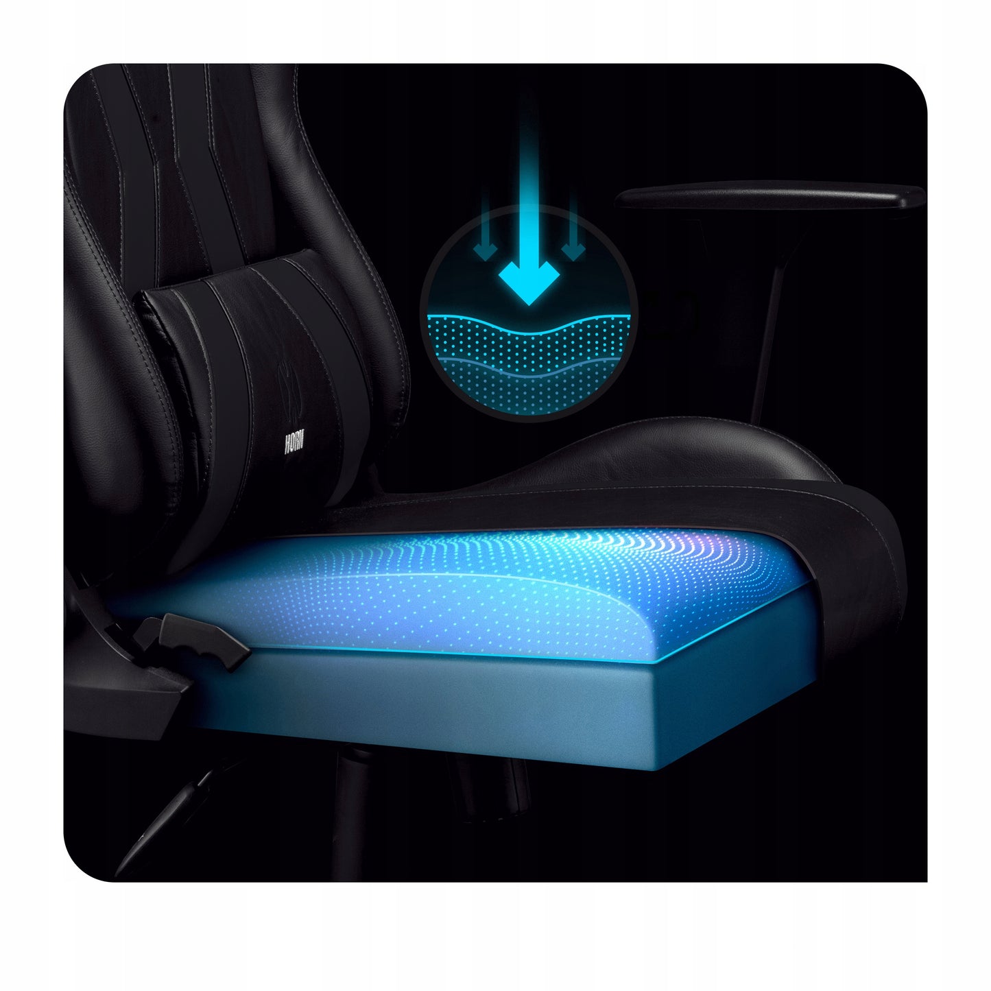 DIABLO Sukama žaidimų kėdė X-Horn 2.0 iš ekoodos, Normal, Juoda