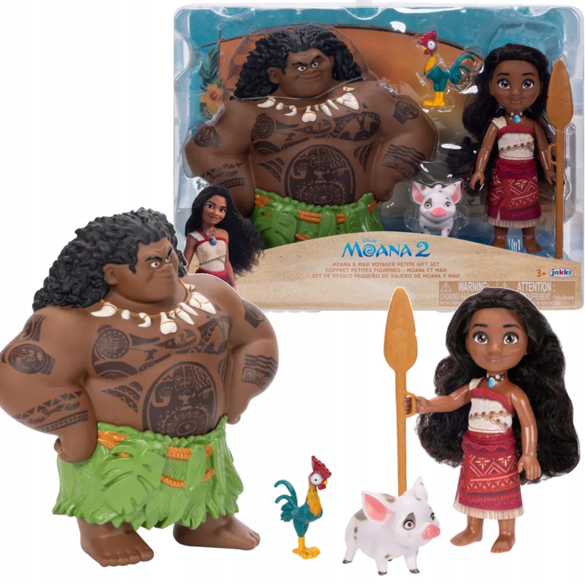 DISNEY VAIANA 2 Lėlės iš filmo VAIANA & MAUI 19 cm 5 figūrėlių rinkinys