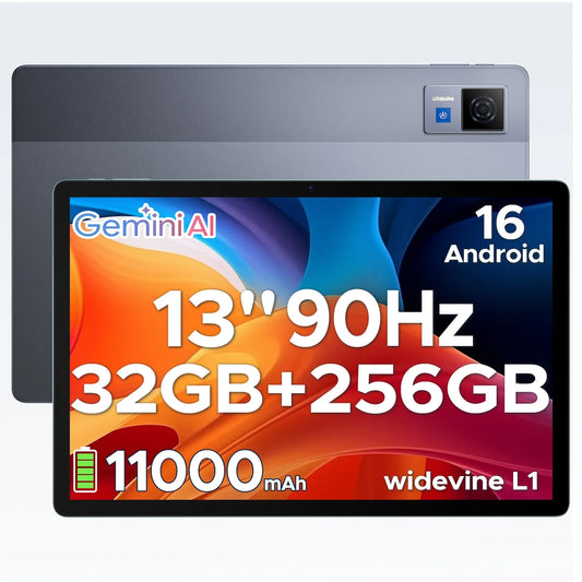 Planšetinis kompiuteris DOOGEE U13 13" FHD+, Android, 256 GB, 11000 mAh, 2,2 GHz, 13 MP, pilkas
