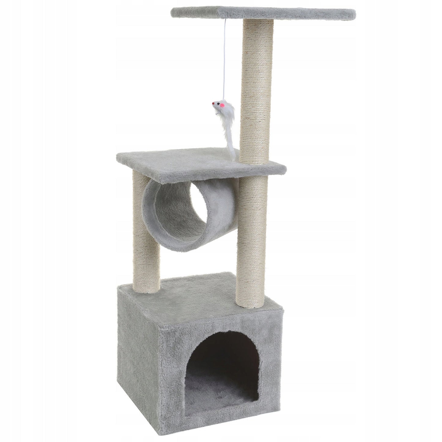 Kačių draskyklė namelis guolis draskymo stulpas žaislas bokštas sizalis 92cm