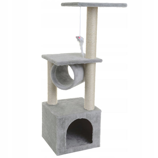 Kačių draskyklė namelis guolis draskymo stulpas žaislas bokštas sizalis 92cm