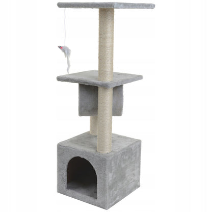 Kačių draskyklė namelis guolis draskymo stulpas žaislas bokštas sizalis 92cm