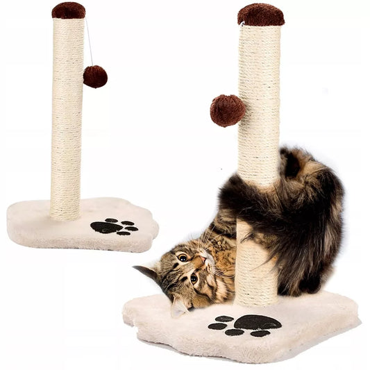Kačių draskyklė stulpelis sizalinis bokštelis guolis kamuoliukas žaislas kačiukams