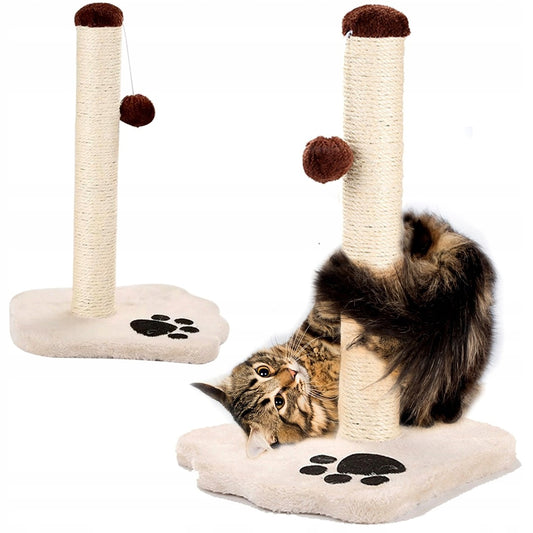 Kačių draskyklė stulpelis sizalinis bokštelis guolis kamuoliukas žaislas kačiukams