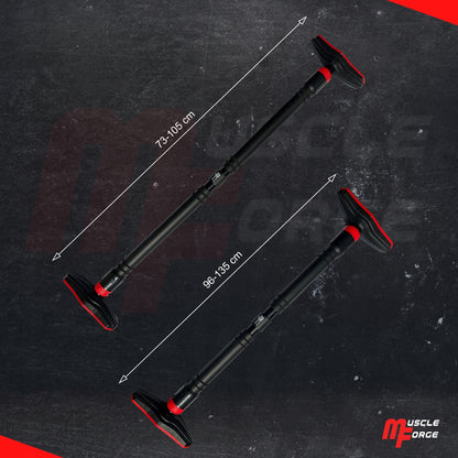 Reguliuojamas platus prisitraukimų strypas durims, 96-135 cm