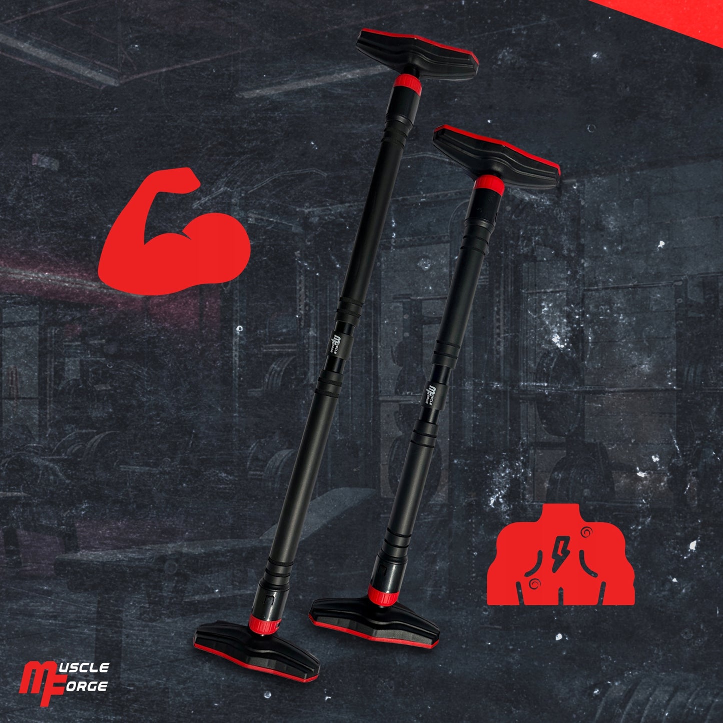 Reguliuojamas platus prisitraukimų strypas durims, 96-135 cm