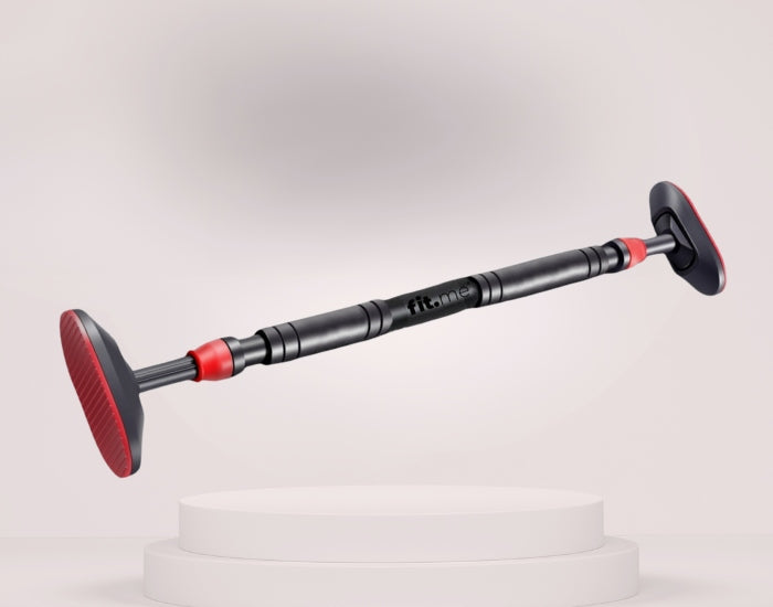 Sustiprintas prispaudžiamas strypas traukimams ir pratimams, 70-90 cm, tvirtas, juodas