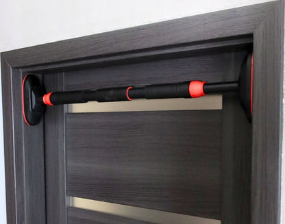 Sustiprintas prispaudžiamas strypas traukimams ir pratimams, 70-90 cm, tvirtas, juodas