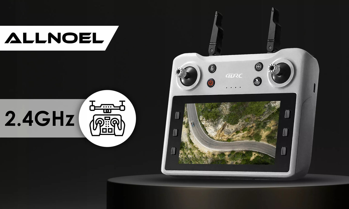 DRONŲ VALDIKLIS SU LCD 2 KAMEROMIS BEŠEPETĖLINIU VARIKLIU 125G WIFI 3x AKUMULIATORIAI ŽAISLAS