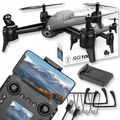 DRONAS SU HD KAMERA MINI COMBO FLY MORE VALDIKLIS LCD PRO WIFI 20 MIN SKRYDŽIO HDR