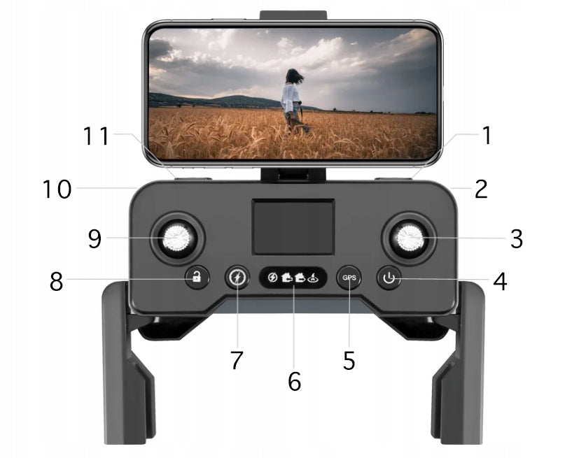 Dronas su WIFI 5G GPS kamera, valdomas programėle, žaislas, 3000m atstumas