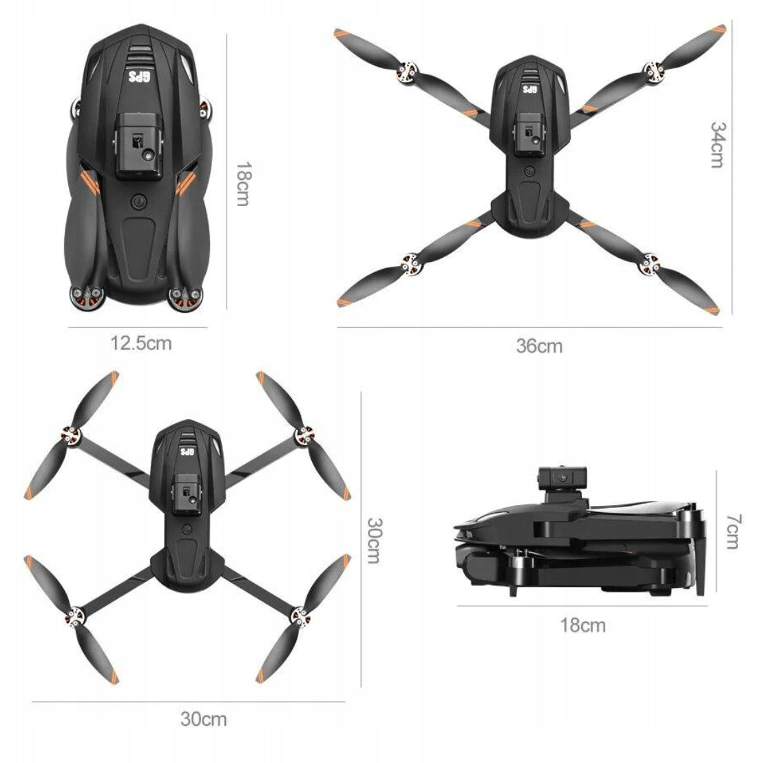 Dronas su WIFI 5G GPS kamera, valdomas programėle, žaislas, 3000m atstumas