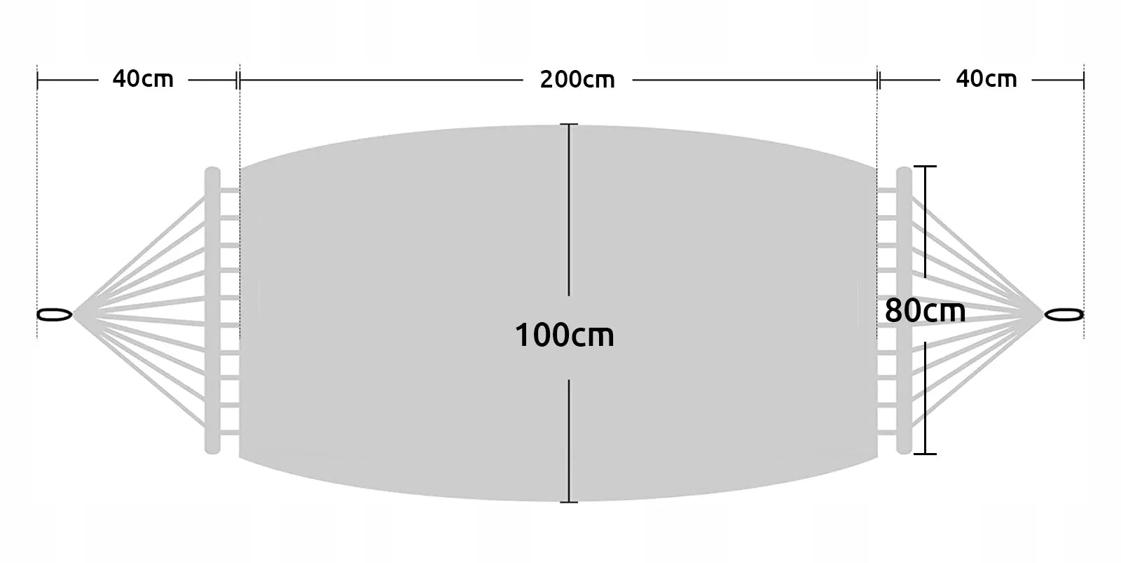 Didelis dvivietis sodo hamakas – boho, braziliškas XL