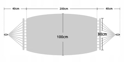 Didelis dvivietis sodo hamakas – boho, braziliškas XL