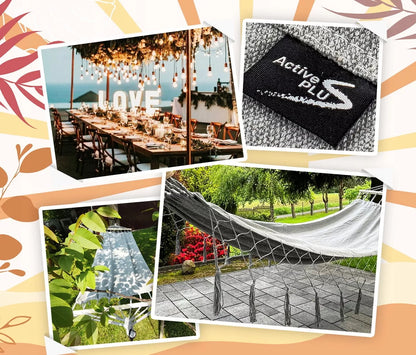 Didelis dvivietis sodo hamakas – boho, braziliškas XL