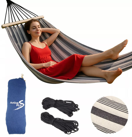 DIDELIU dviejų asmenų sodo hamakas, tvirtas + dėklas