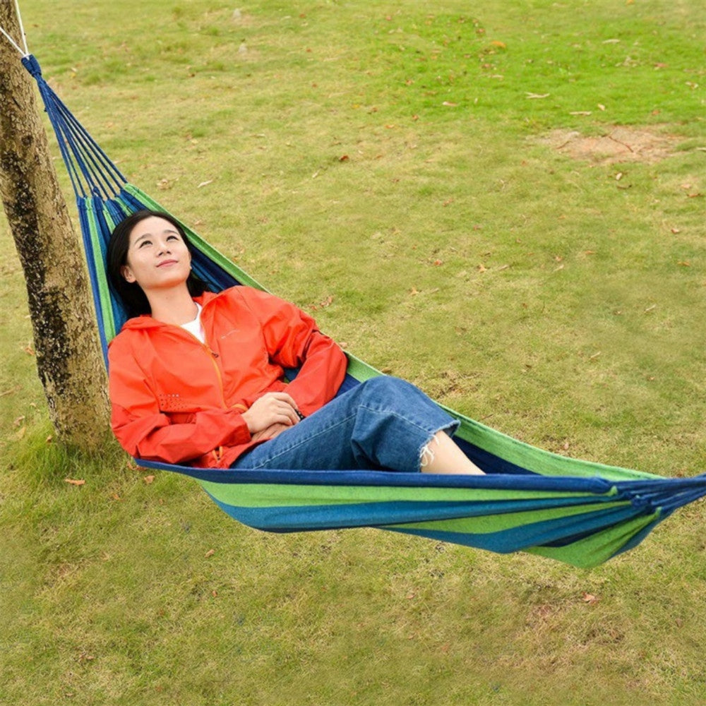 DIDELĖ SODO HAMAKAS SVYPUOKLĖ STIPRUS SUPYNĖ GULTUVAS 220x80 1asm. XXL DĖKLAS