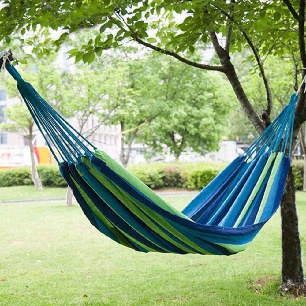 DIDELĖ SODO HAMAKAS SVYPUOKLĖ STIPRUS SUPYNĖ GULTUVAS 220x80 1asm. XXL DĖKLAS