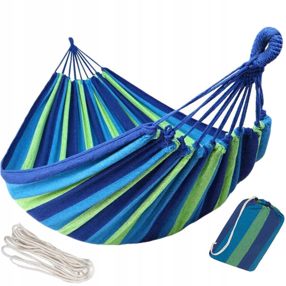 DIDELĖ SODO HAMAKAS SVYPUOKLĖ STIPRUS SUPYNĖ GULTUVAS 220x80 1asm. XXL DĖKLAS