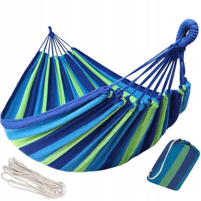 DIDELĖ SODO HAMAKAS SVYPUOKLĖ STIPRUS SUPYNĖ GULTUVAS 220x80 1asm. XXL DĖKLAS