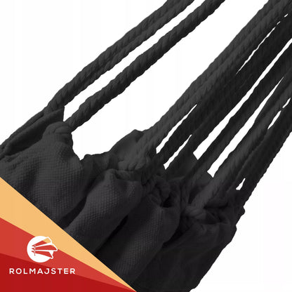 Didelis Sodo Hamakas BOHO Kutai Kelioninis Hamakas Balkonui JUODAS