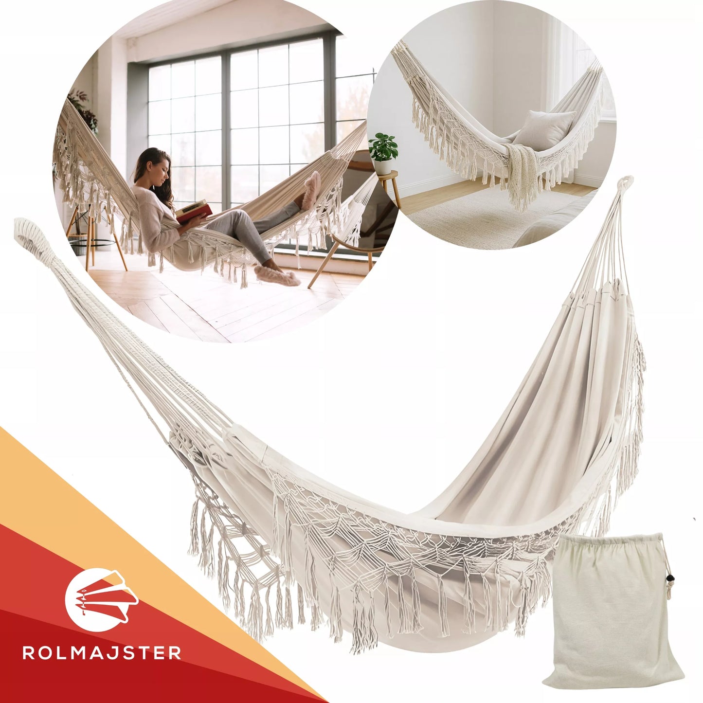 Didelis hamakas sodui ir balkonui