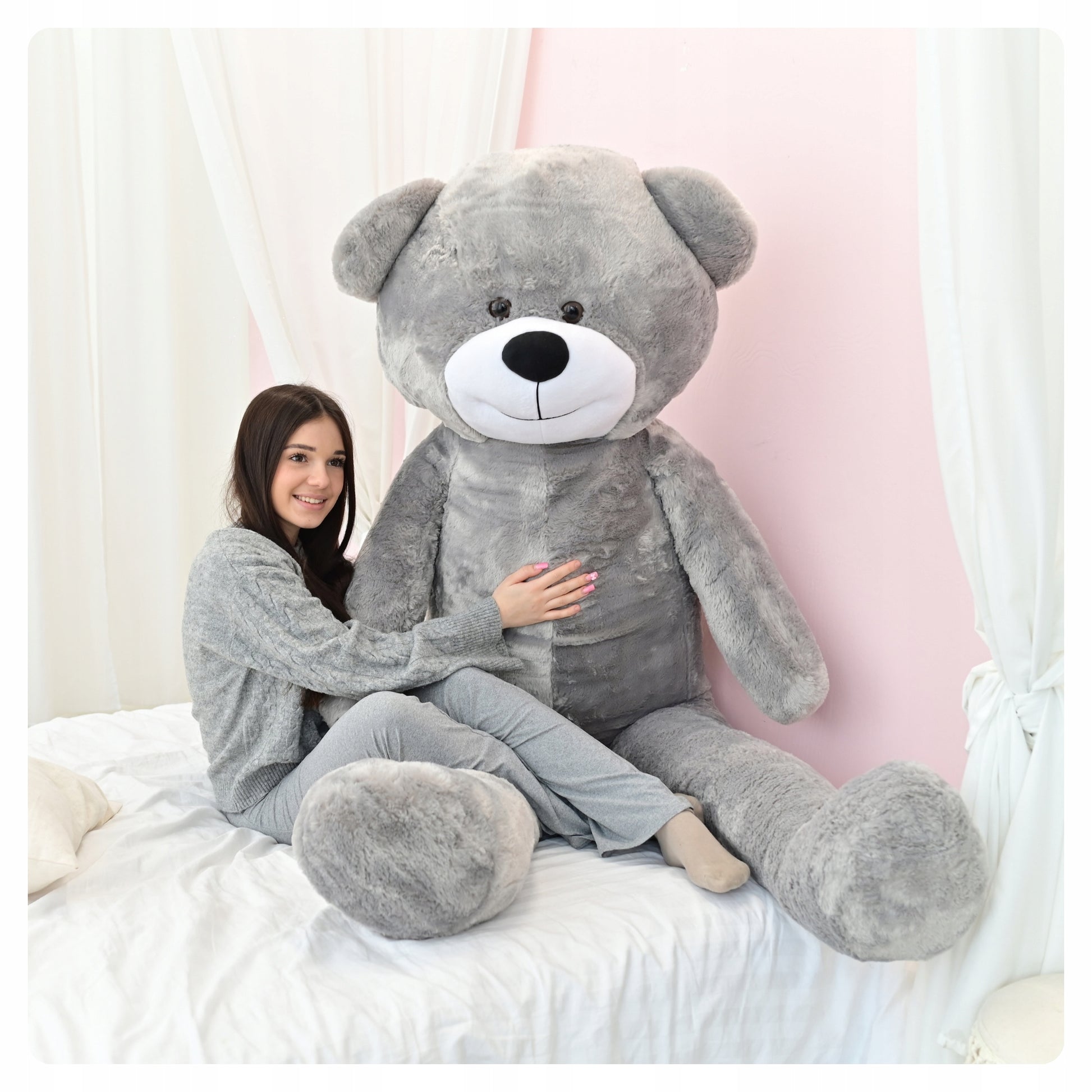 Didelis pliušinis meškinas 220cm MILŽINAS PLIUŠINIS ŽAISLAS