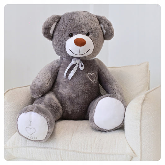 LABAI DIDELIS PLIUŠINIS MEŠKUTIS 160cm. MILŽINIŠKAS ŽAISLAS - PILKAS