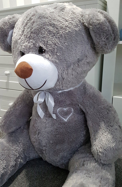 LABAI DIDELIS PLIUŠINIS MEŠKUTIS 160cm. MILŽINIŠKAS ŽAISLAS - PILKAS