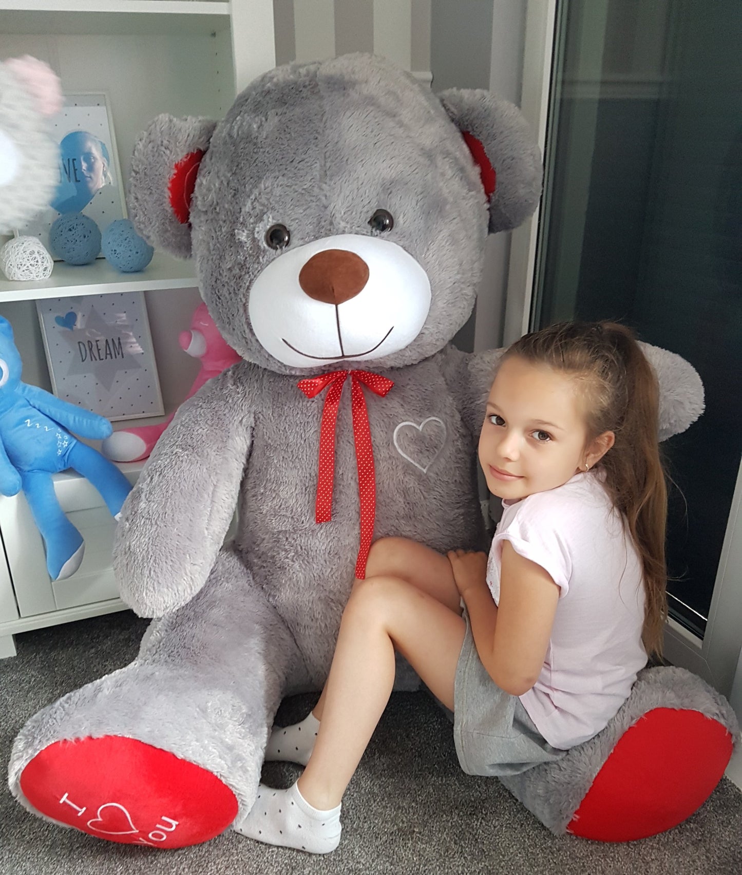 DIDELIS PLIUŠINIS MEŠKINAS TALISMANAS 190cm DIDŽIULIS PLIUŠINIS ŽAISLAS MILŽINAS