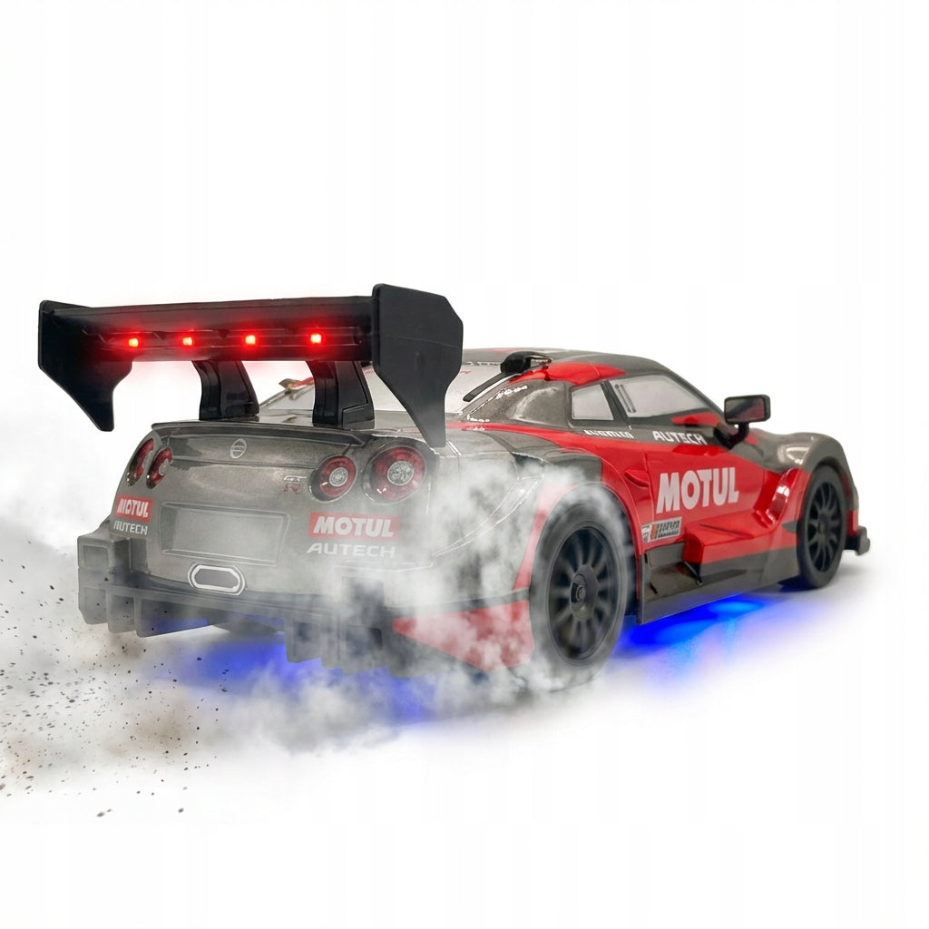 DIDELĖ DRIFTO MAŠINA, VALDOMA NUOTOLIU, LENKTYNIŲ AUTOMOBILIS SU POLO ŠVIESOS DIODAIS RC