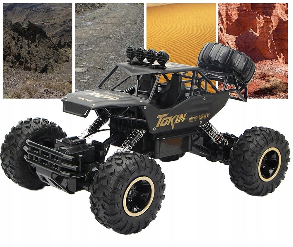 Didelis nuotoliniu būdu valdomas automobilis RC metalinis visureigis 4x4 pavara 1:12 su valdymo pulteliu