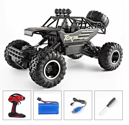 Didelis nuotoliniu būdu valdomas automobilis RC metalinis visureigis 4x4 pavara 1:12 su valdymo pulteliu