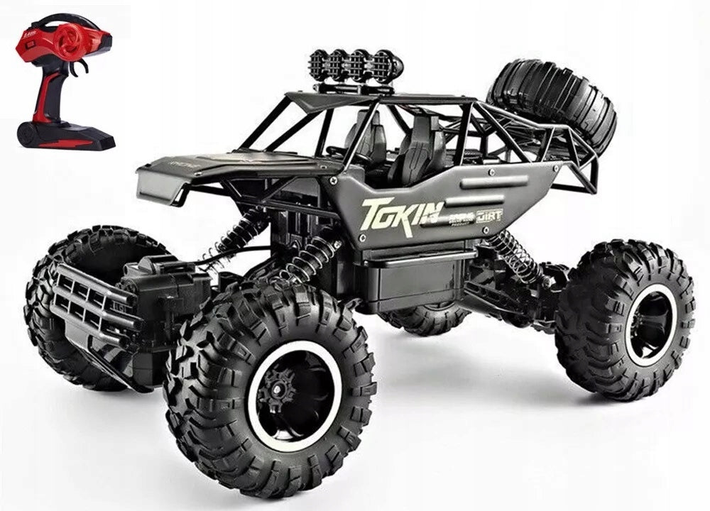 Didelis nuotoliniu būdu valdomas automobilis RC metalinis visureigis 4x4 pavara 1:12 su valdymo pulteliu